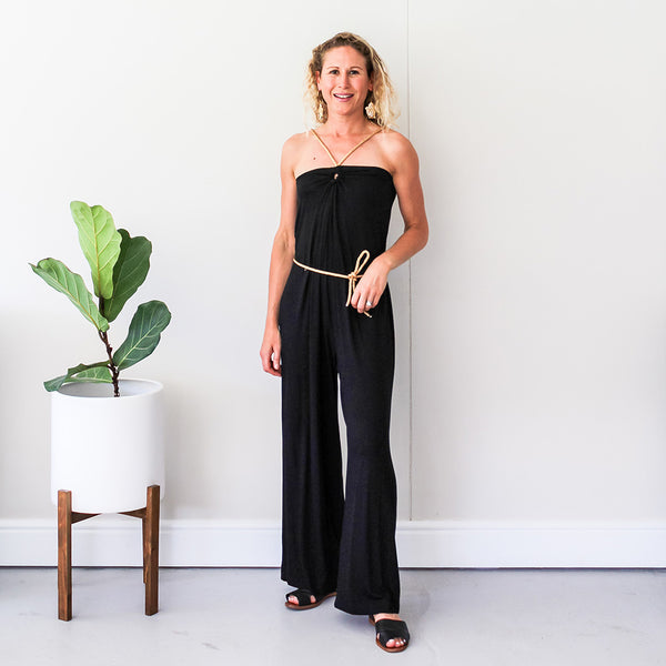 Maxi Rope Jumpsuit - Black