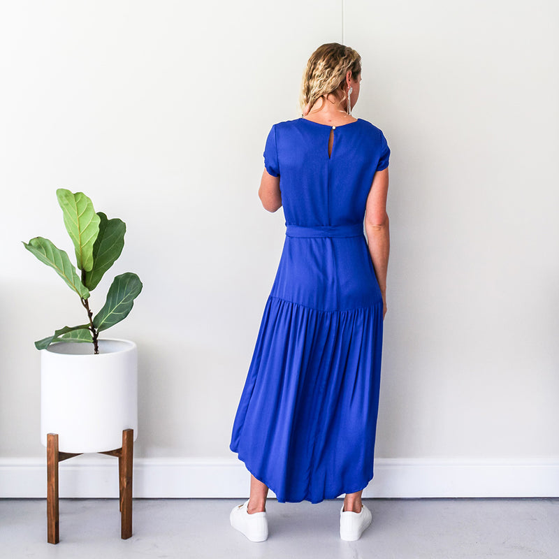 Dress with Full Hem - Cobalt