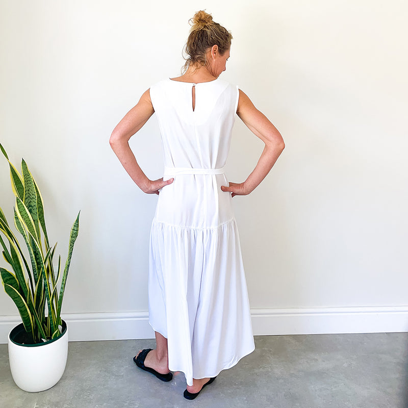 Dress with Full Hem - White