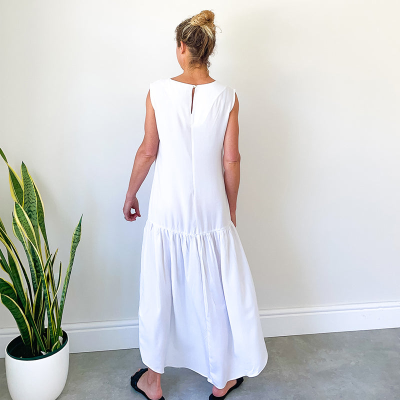 Dress with Full Hem - White