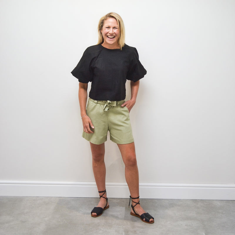 Paper Bag shorts - Green