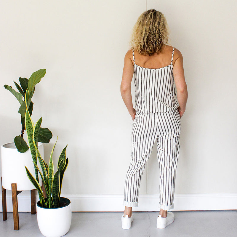 Wrap Jumpsuit - Stripe