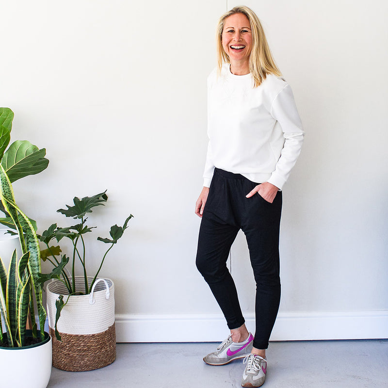 Jogger with Dropped Crotch - Black