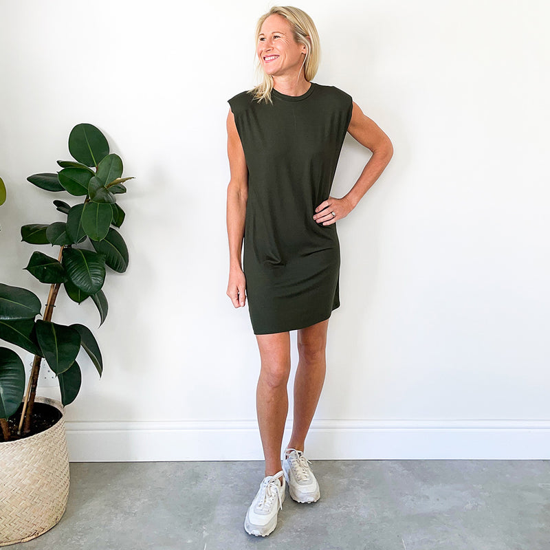 Classic T-Shirt Dress - Olive