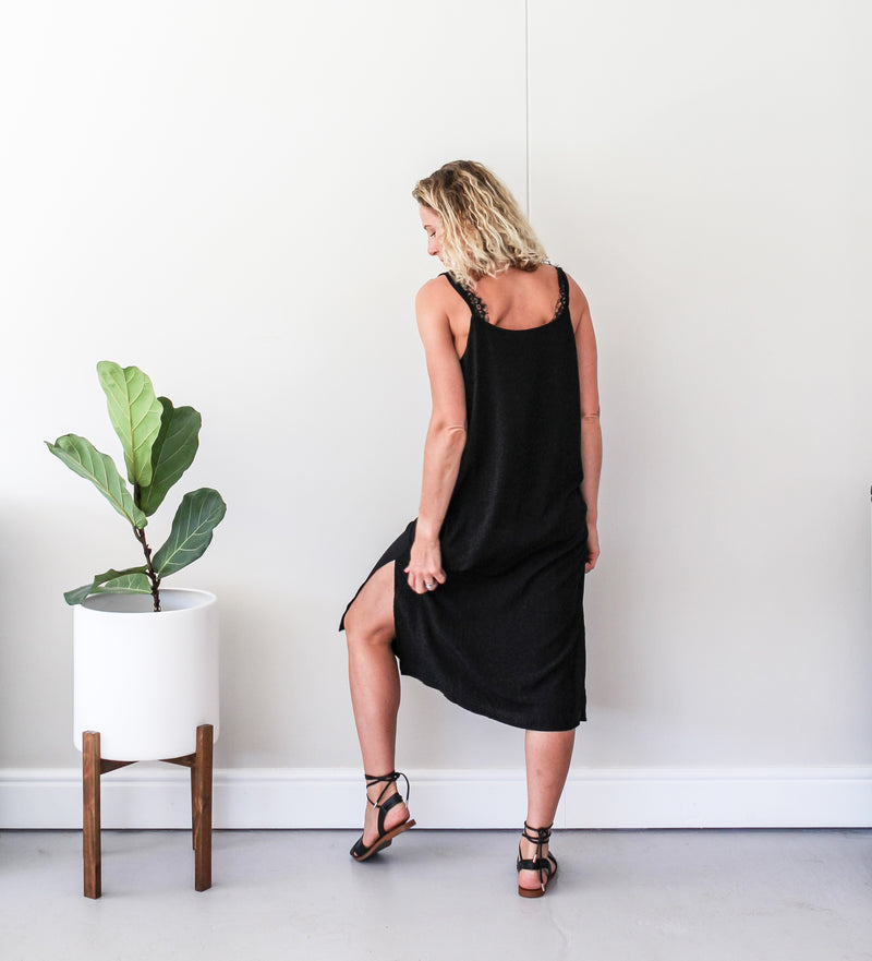 Cami Slip Dress - Black