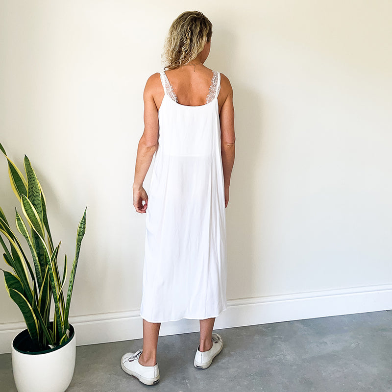 Cami Slip Dress - White