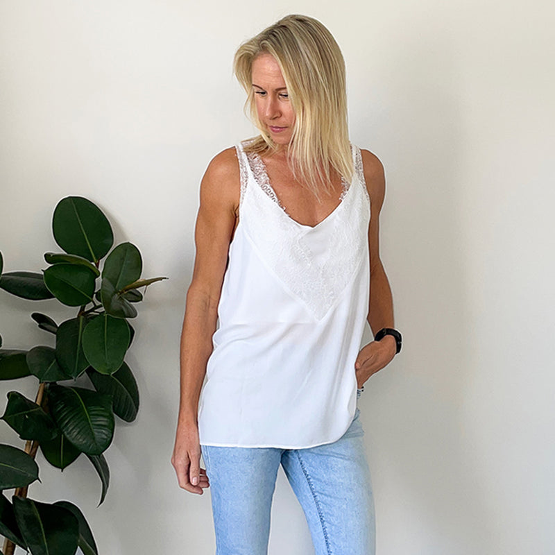 Lace Cami - WHITE