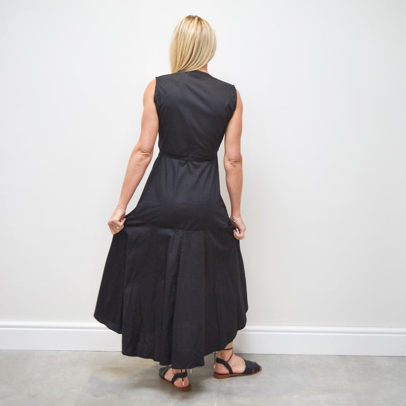 Sleeveless wrap dress - Black