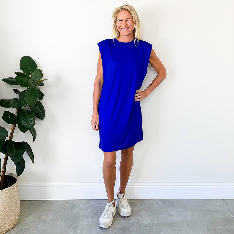 T-Shirt Dress - Cobalt