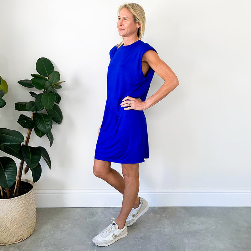 T-Shirt Dress - Cobalt