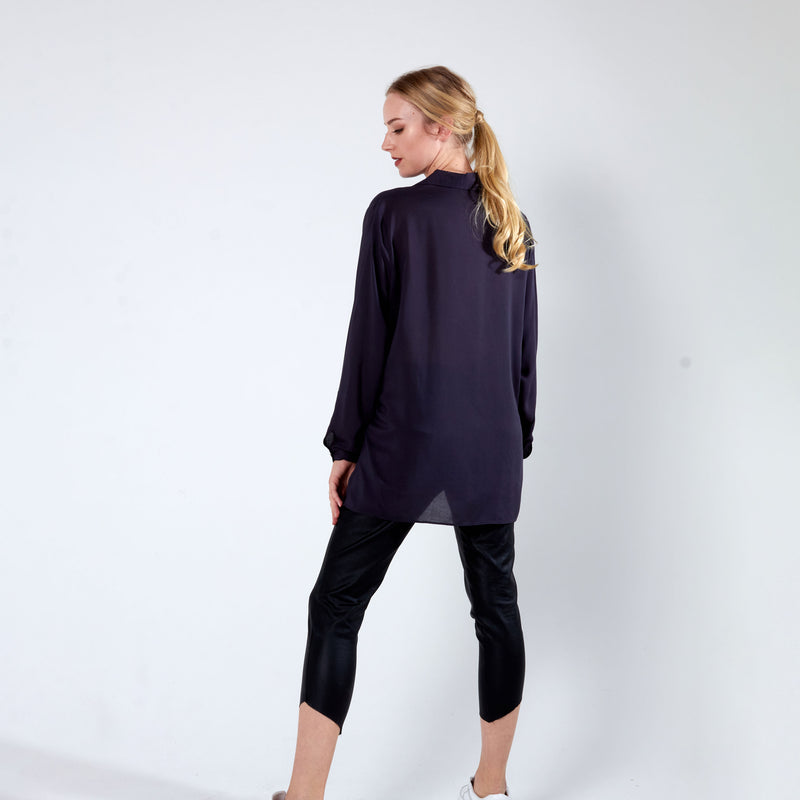 Shirt with side slits - Charcoal