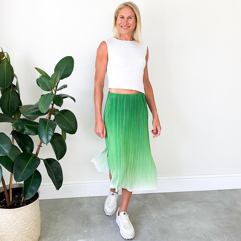 Back Keyhole Top - White